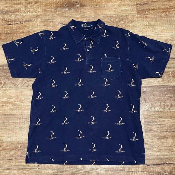 VINTAGE 1999 Polo Ralph Lauren Surfer Polo Shirt Made in Hong Kong Size XL - Picture 10 of 10